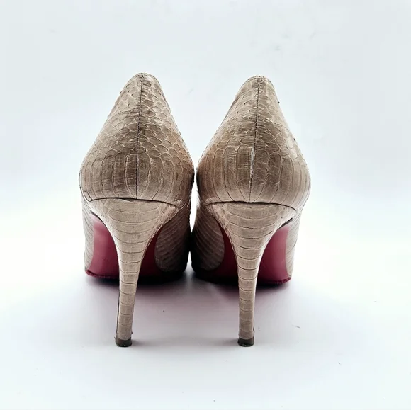 Christian Louboutin Beige Snakeskin Heels